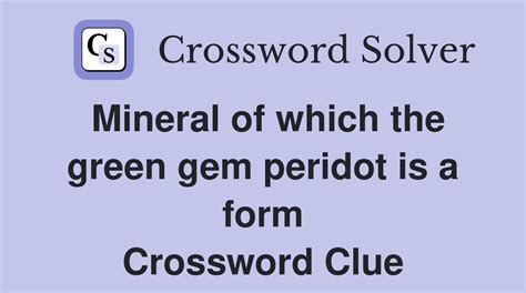 gem crossword clue|Green gem